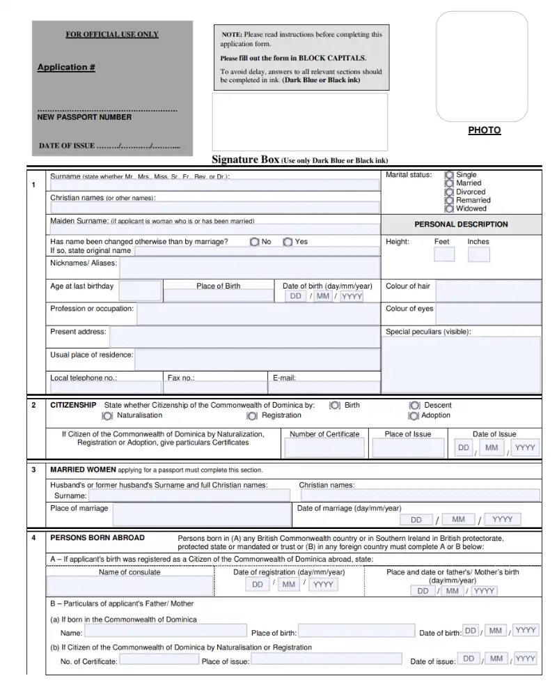 Mẫu đơn tải về để làm hộ chiếu tờ 2