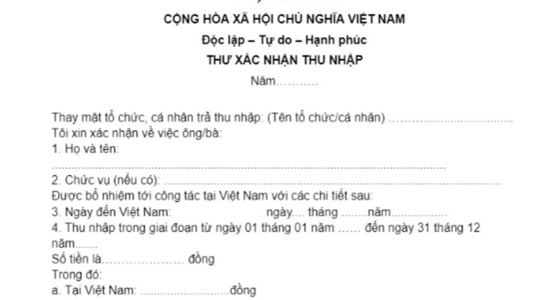 Documents commonly submitted along with an income verification letter